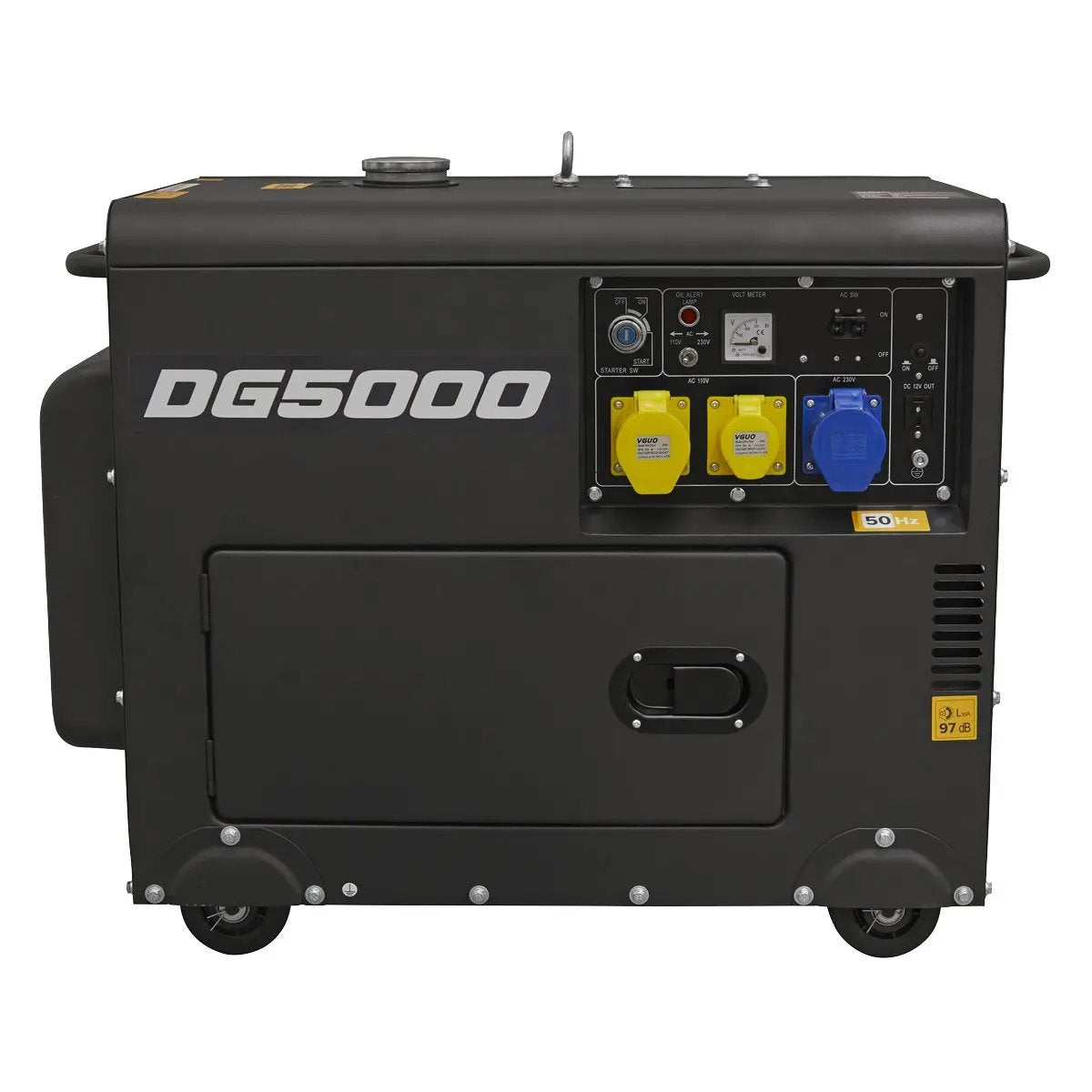 Dellonda DG5000 Diesel Generator - 4-Stroke Engine 5000W 110/230V Dellonda