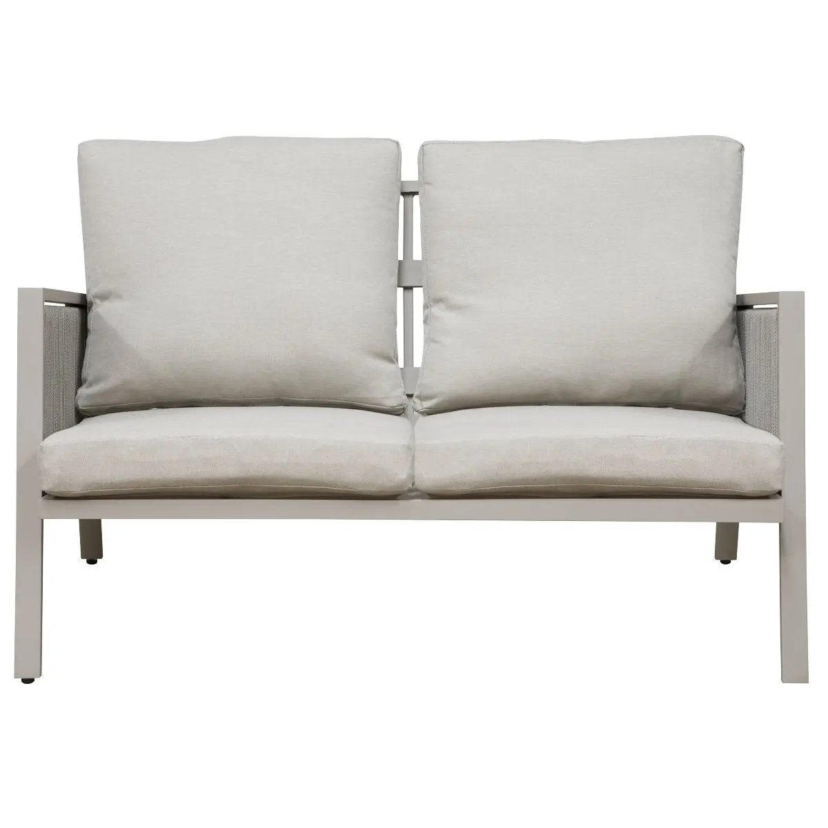 Dellonda DG56 Fusion Aluminium 4-Piece Outdoor Sofa Arm Chairs & Coffee Table Set Dellonda