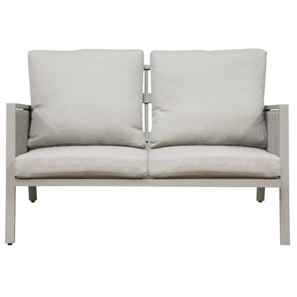 Dellonda DG56 Fusion Aluminium 4-Piece Outdoor Sofa Arm Chairs & Coffee Table Set Dellonda