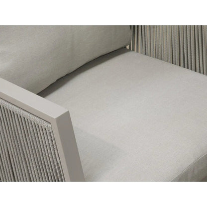 Dellonda DG56 Fusion Aluminium 4-Piece Outdoor Sofa Arm Chairs & Coffee Table Set Dellonda