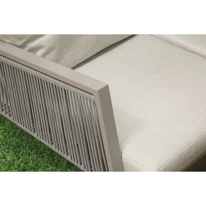 Dellonda DG57 Fusion 4-Piece Outdoor Garden Corner Sofa & Coffee Table Set Aluminium Dellonda