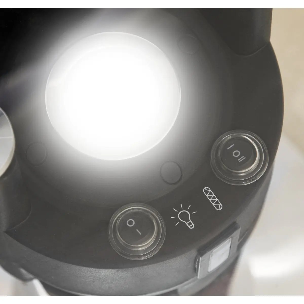 Dellonda DG62 Bistro Table with 1200W Heater 65cm Black/Stainless Steel Dellonda