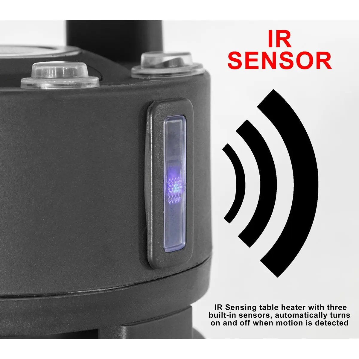 Dellonda DG63 Bistro Table with 1600W Heater 95cm Black/Stainless Steel Dellonda