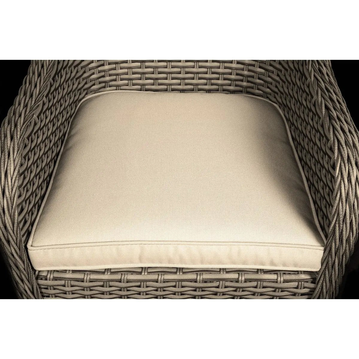 Dellonda DG64 Chester Rattan Wicker Garden Dining Chairs with Cushion Brown Dellonda