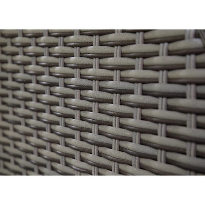 Dellonda DG68 Chester Rattan Wicker Outdoor Recliner Seat & Coffee Table Set Brown Dellonda