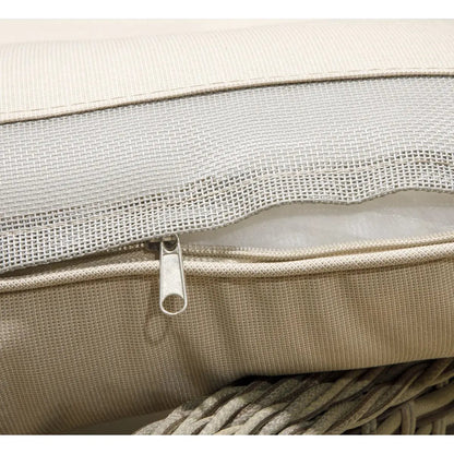 Dellonda DG69 Chester Rattan Wicker Outdoor Lounge Chairs with Cushion Brown Dellonda