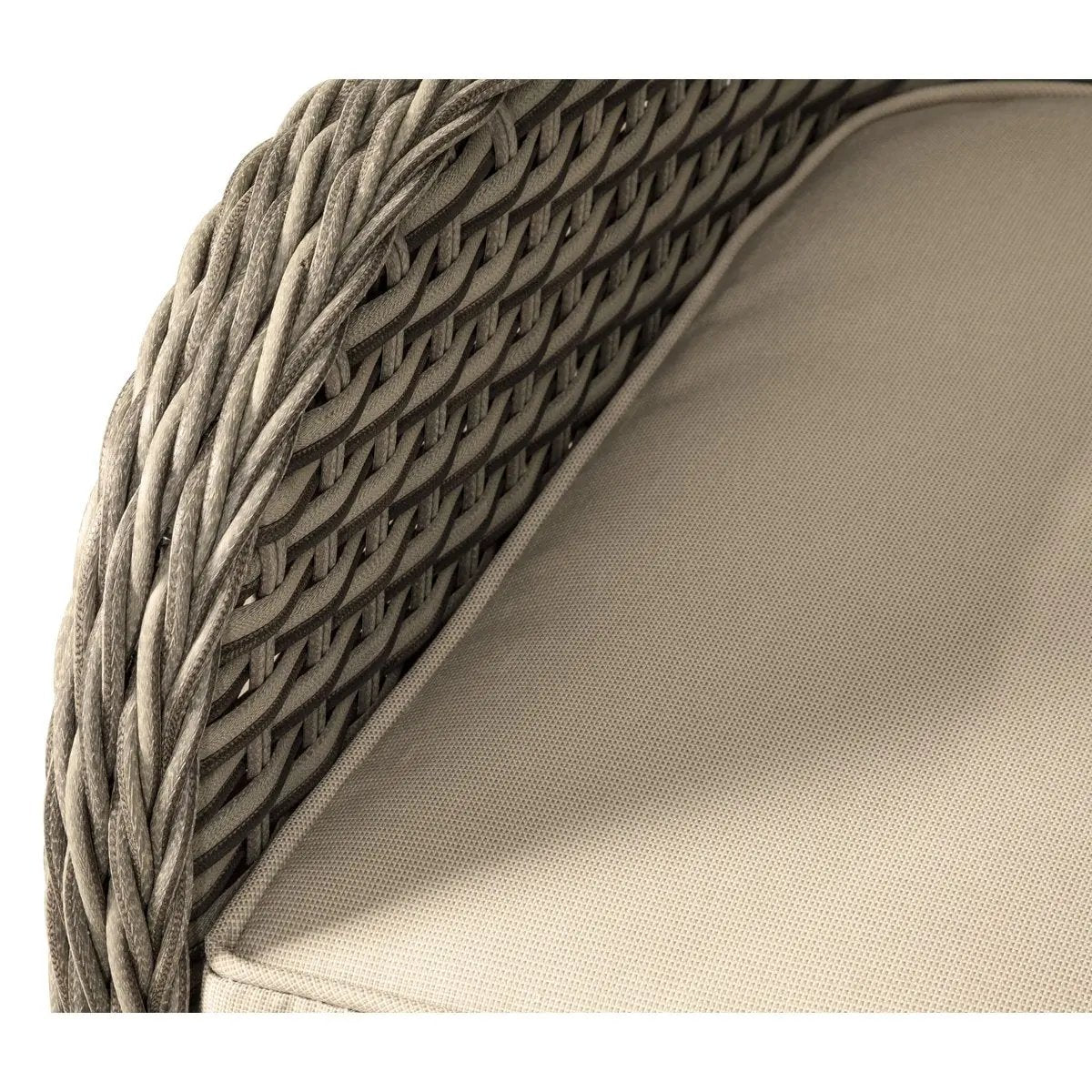 Dellonda DG69 Chester Rattan Wicker Outdoor Lounge Chairs with Cushion Brown Dellonda