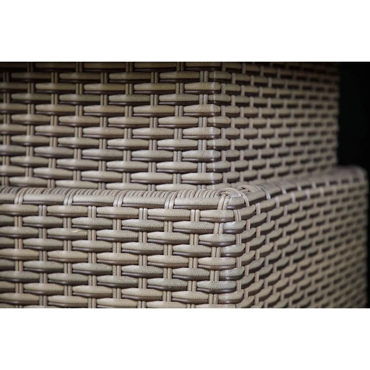 Dellonda DG73 Chester Rattan Wicker Adjustable Outdoor Dining Table Brown Dellonda