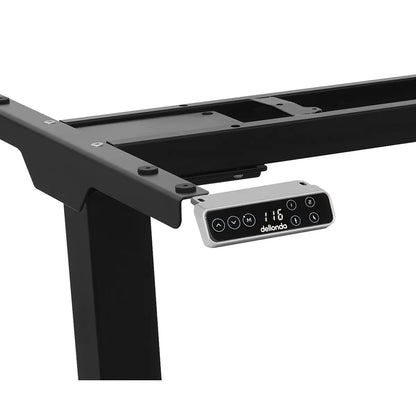 Dellonda DH16 Black Electric Adjustable Desk Frame Digital Controls 100kg Heavy Duty Dellonda