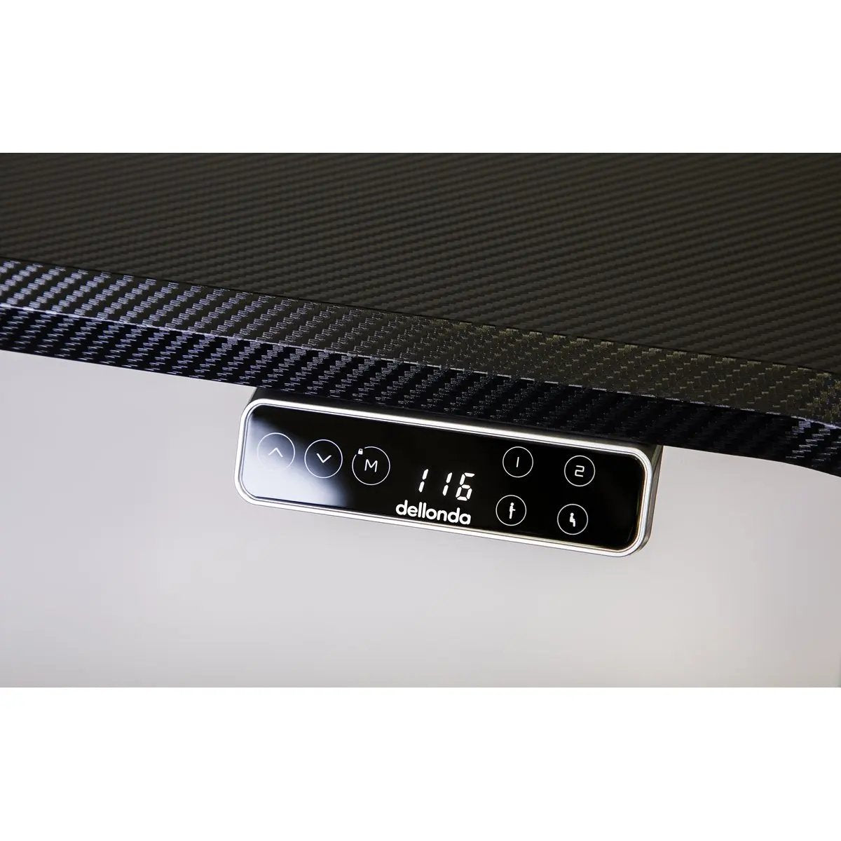 Dellonda DH16 Black Electric Adjustable Desk Frame Digital Controls 100kg Heavy Duty Dellonda