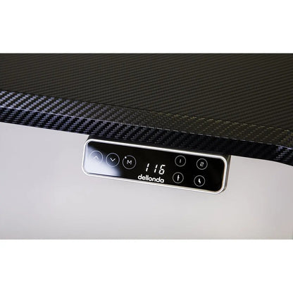 Dellonda DH16 Black Electric Adjustable Desk Frame Digital Controls 100kg Heavy Duty Dellonda
