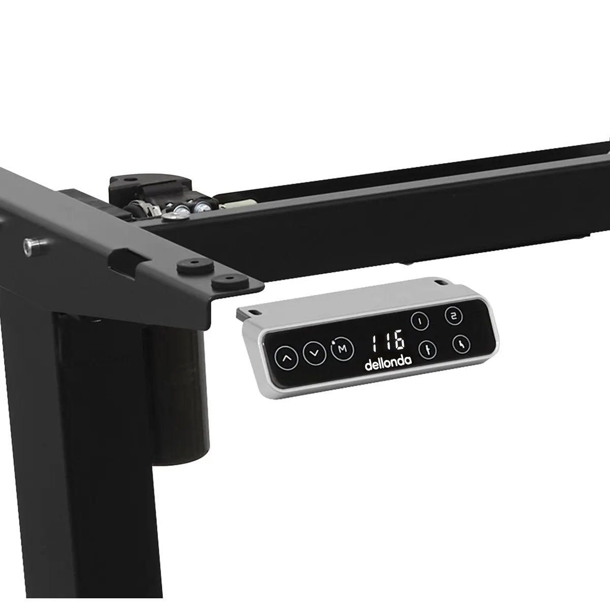 Dellonda DH18 Electric Adjustable Desk Frame Digital Controls 70kg Capacity Black Dellonda