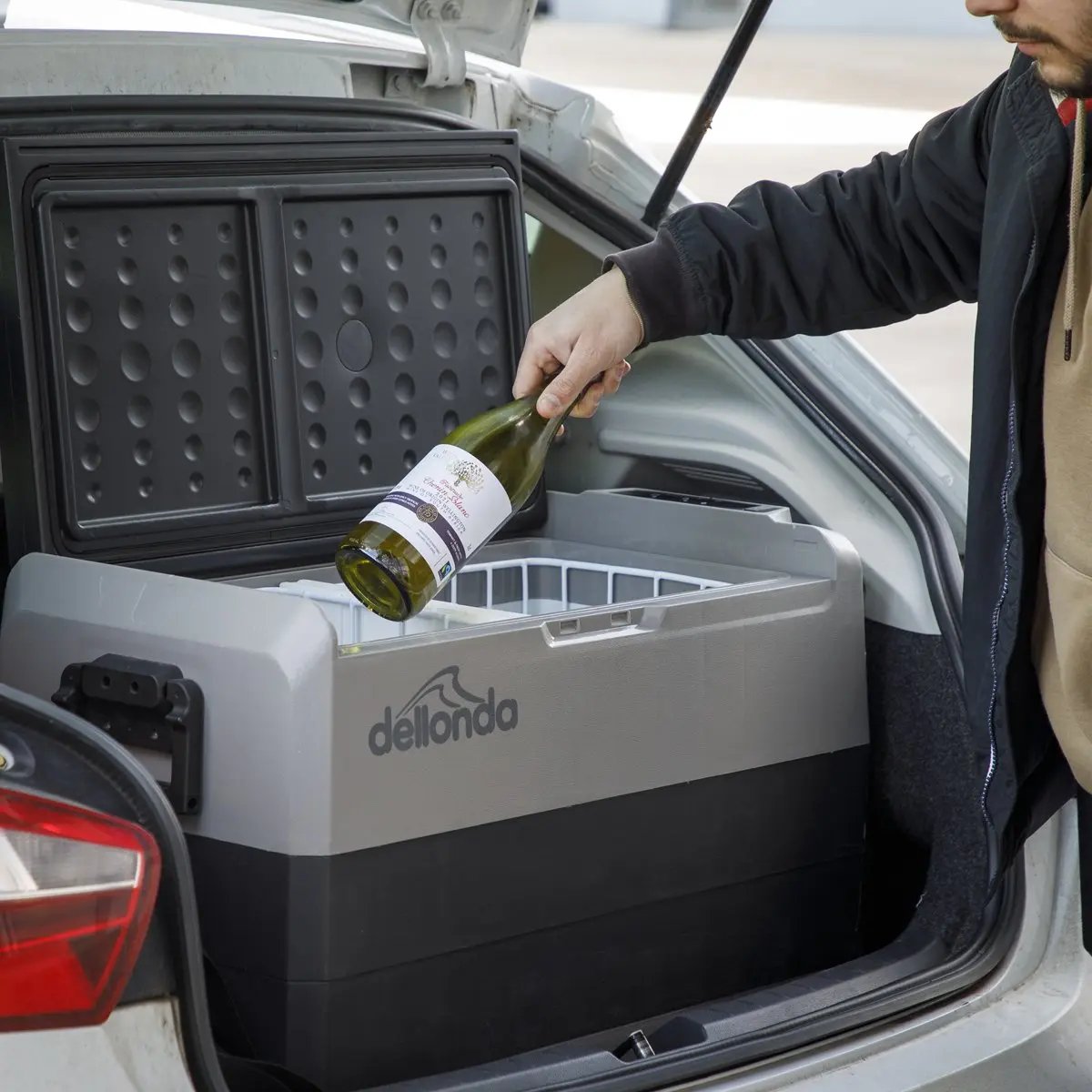 Dellonda DL14 50L Portable Dual Zone Compressor Car Camping Fridge/Freezer 12/24V Dellonda