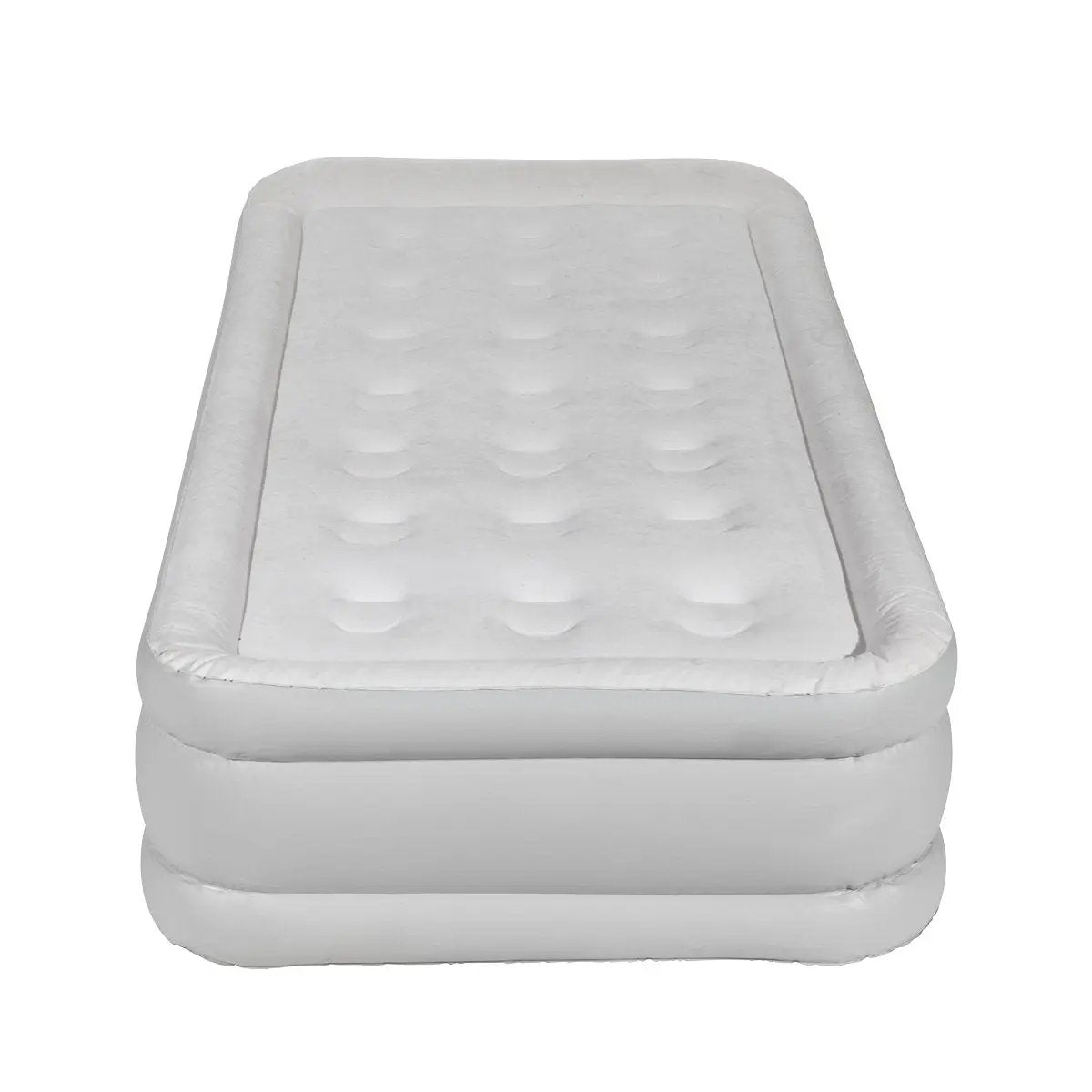 Dellonda DL144 Single Inflatable High Raised Flocked Air Bed with Removable 230V Rapid-Air Electric Pump Dellonda