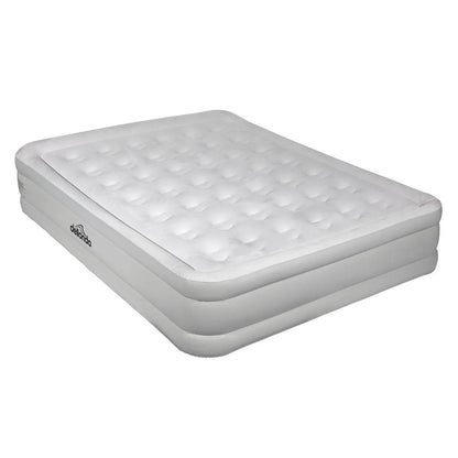 Dellonda DL145 Inflatable High Raised Flocked Air Bed with Removable Rapid-Air Electric Pump Queen Size Dellonda
