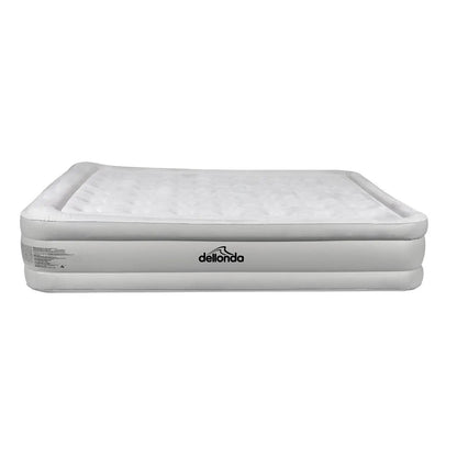Dellonda DL145 Inflatable High Raised Flocked Air Bed with Removable Rapid-Air Electric Pump Queen Size Dellonda