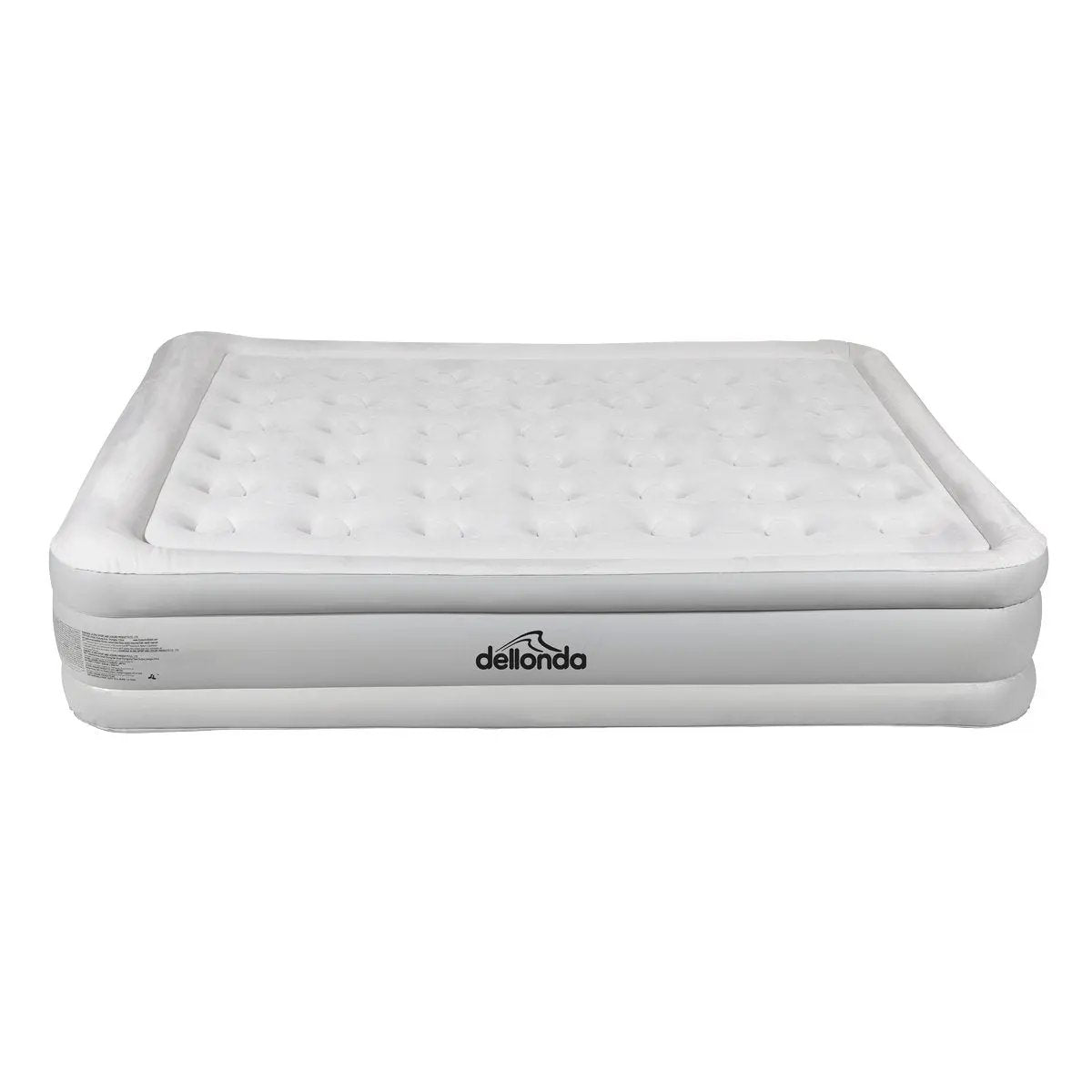 Dellonda DL145 Inflatable High Raised Flocked Air Bed with Removable Rapid-Air Electric Pump Queen Size Dellonda