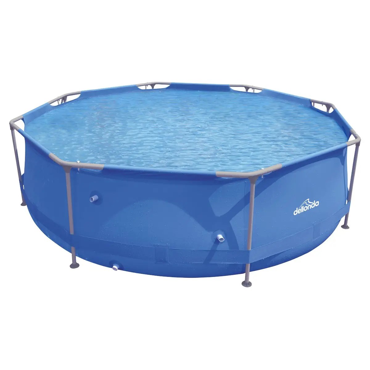 Dellonda DL19 10ft Steel Frame Swimming Pool Round with Filter Pump Blue Dellonda