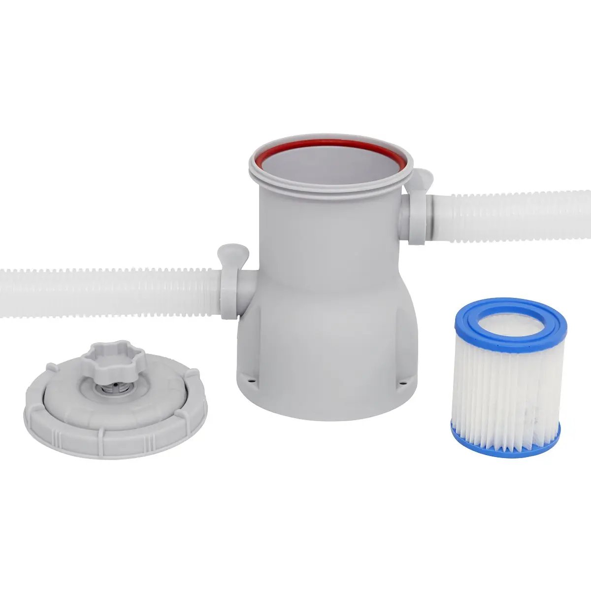 Dellonda DL19 10ft Steel Frame Swimming Pool Round with Filter Pump Blue Dellonda