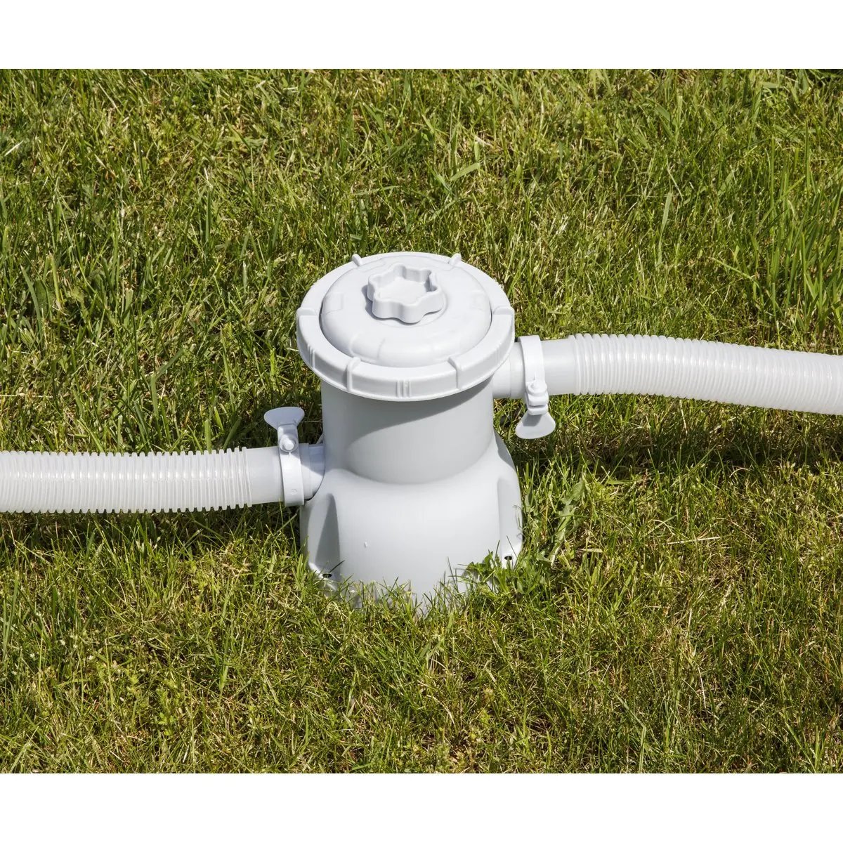 Dellonda DL19 10ft Steel Frame Swimming Pool Round with Filter Pump Blue Dellonda