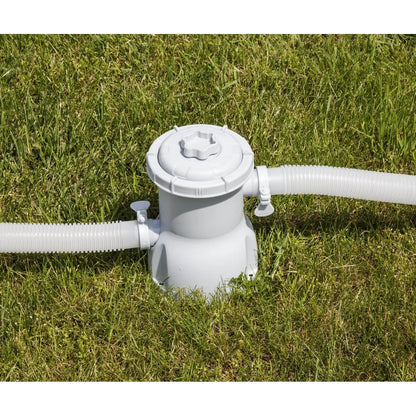 Dellonda DL19 10ft Steel Frame Swimming Pool Round with Filter Pump Blue Dellonda