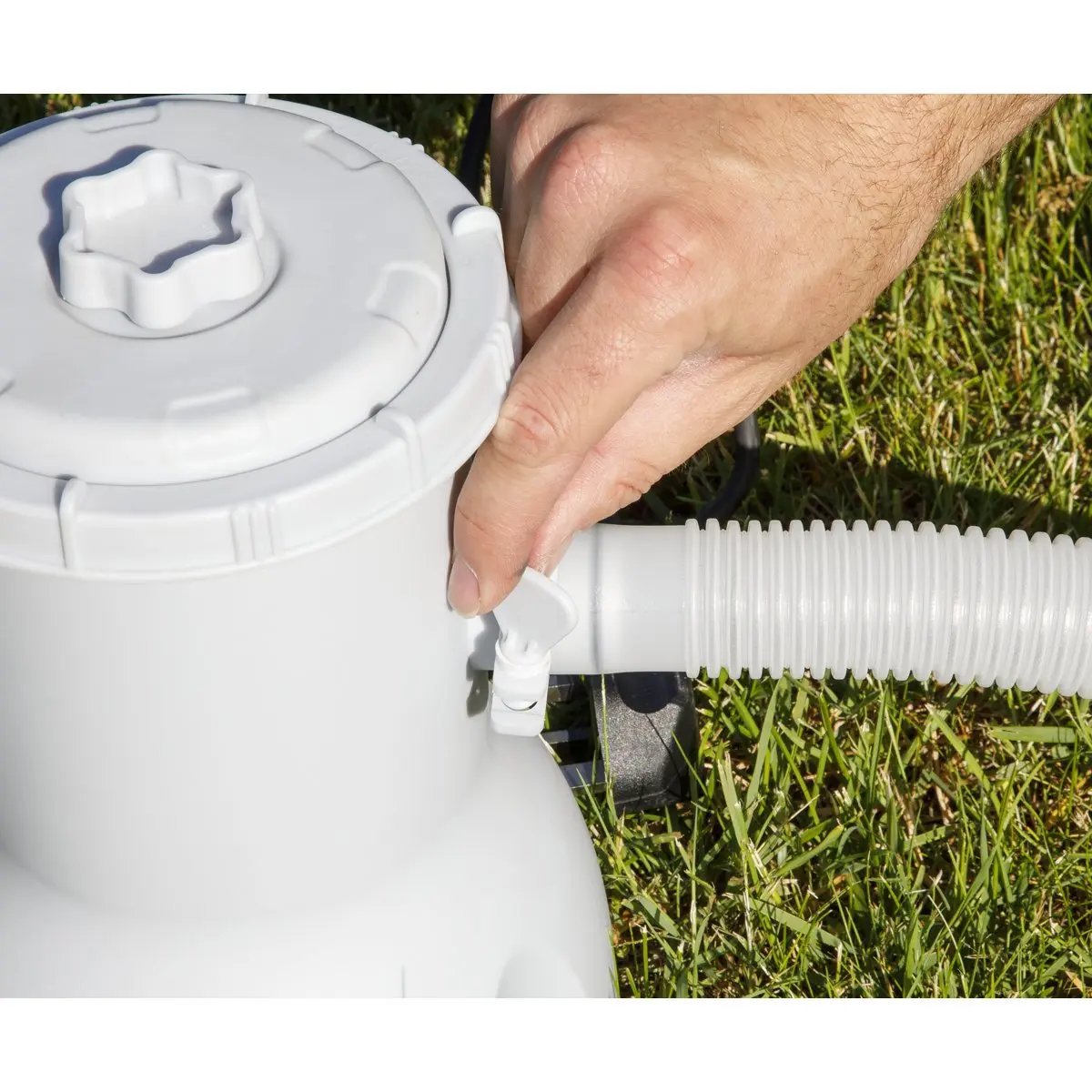 Dellonda DL21 13ft Deluxe Steel Swimming Pool with Filter Pump Dellonda