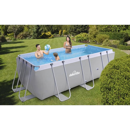 Dellonda DL21 13ft Deluxe Steel Swimming Pool with Filter Pump Dellonda