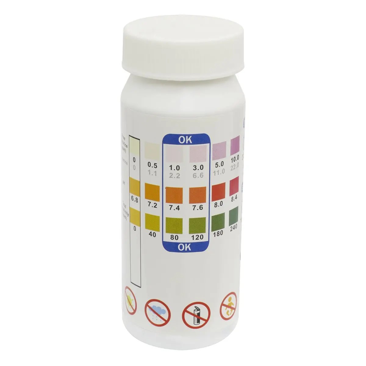 Dellonda DL32 3-in-1 Chlorine PH & Alkalinity Test Strips Dellonda