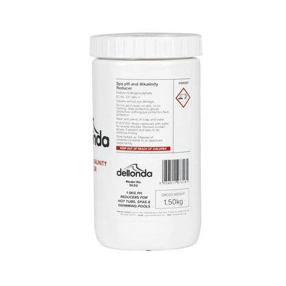 Dellonda DL52 1.5kg pH Reducers for Hot Tubs Spas & Swimming Pools Dellonda