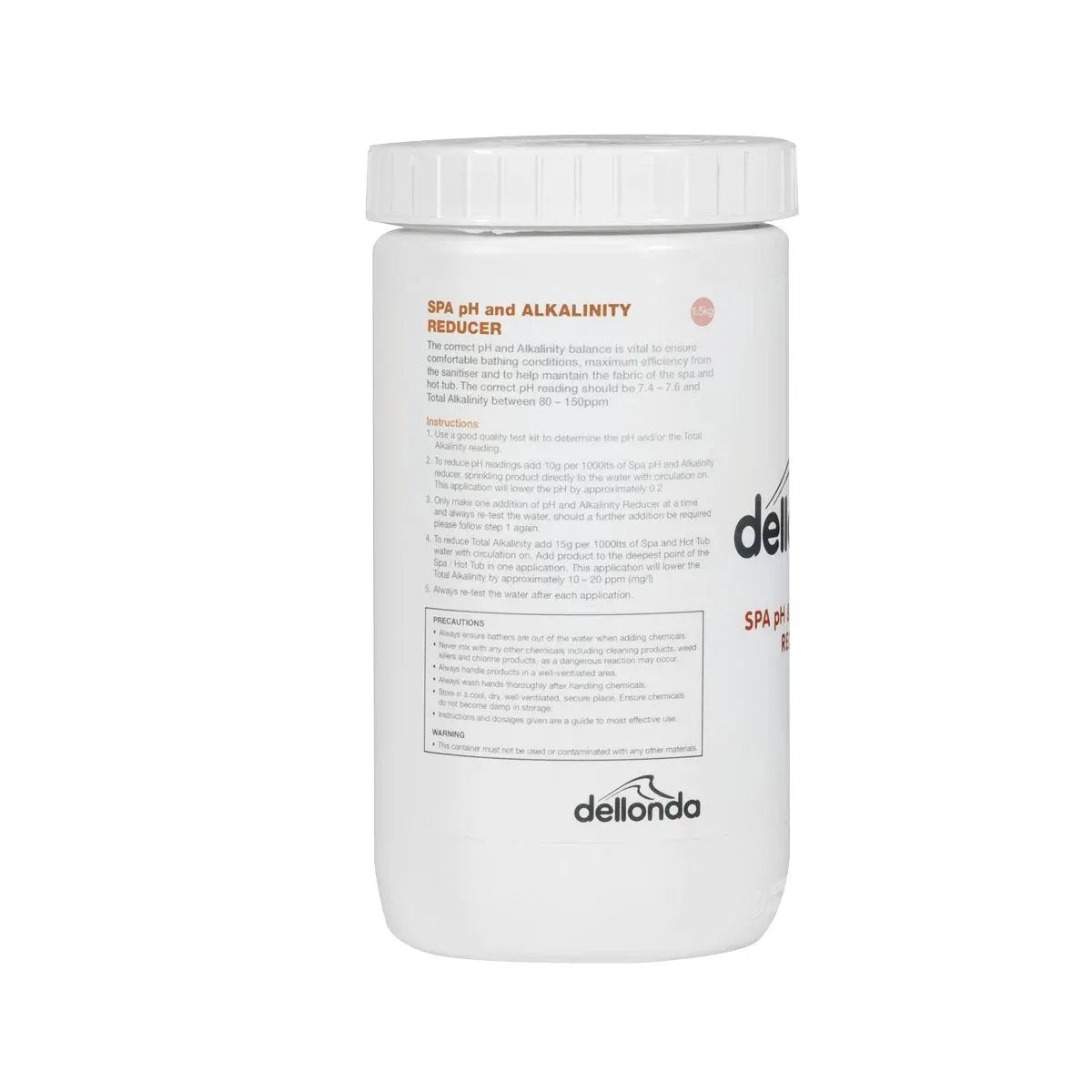 Dellonda DL52 1.5kg pH Reducers for Hot Tubs Spas & Swimming Pools Dellonda