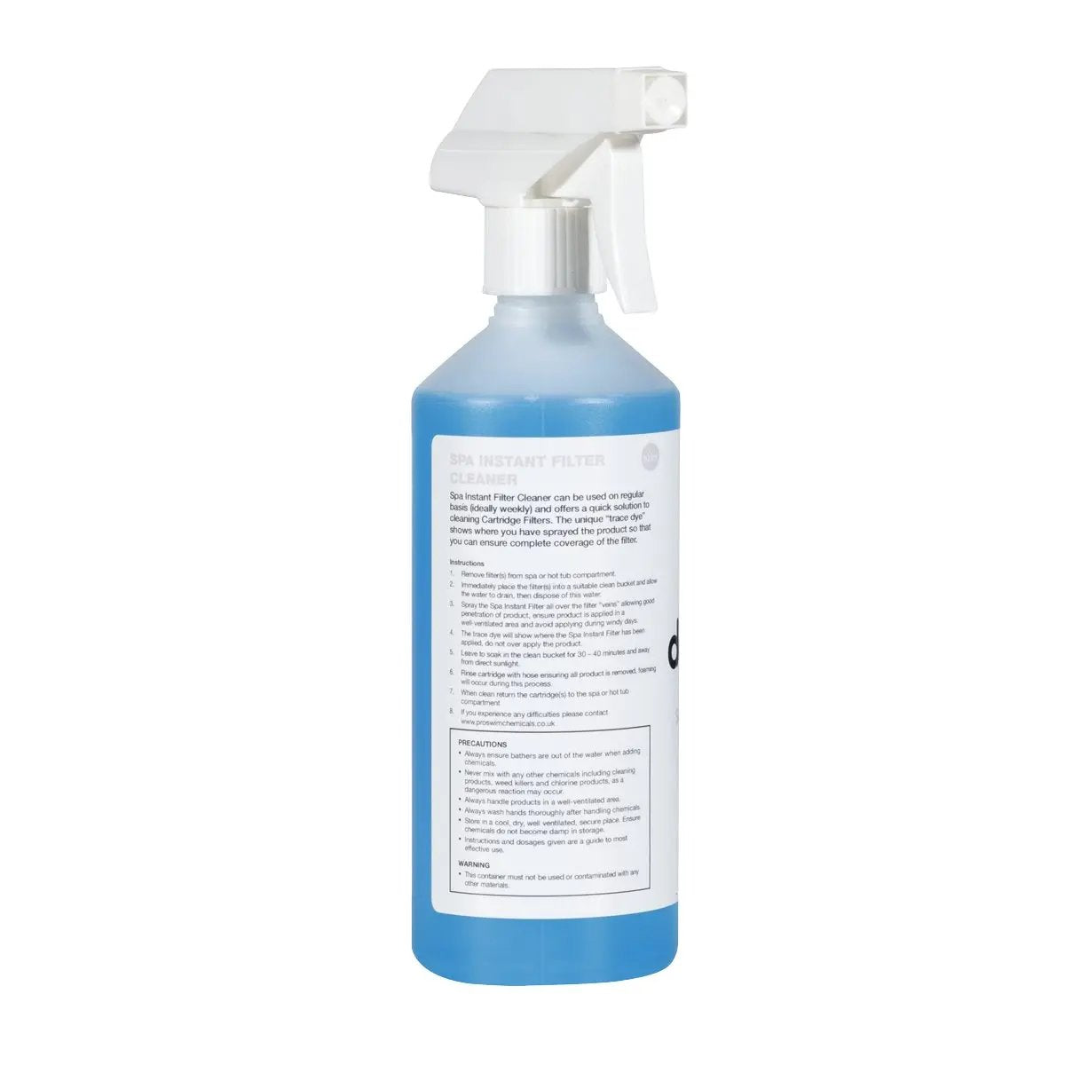 Dellonda DL61 Hot Tub/Spa/Swimming Pool Instant Cartridge Filter Cleaner 500ml Dellonda