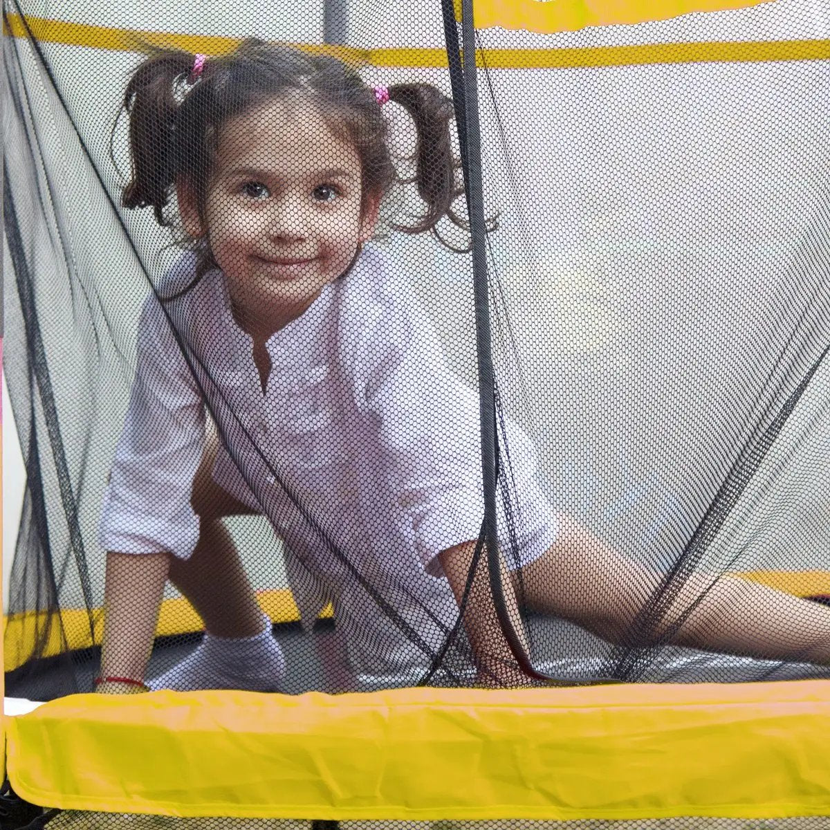 Dellonda DL65 55" Mini Trampoline with Safety Enclosure Net Dellonda