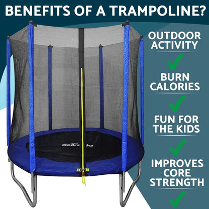 Dellonda DL66 6ft Heavy Duty Outdoor Trampoline with Safety Enclosure Net Dellonda