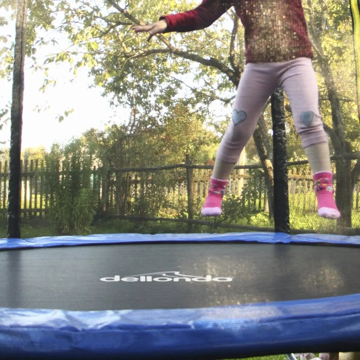 Dellonda DL67 8ft Heavy-Duty Outdoor Trampoline with Safety Enclosure Net Dellonda