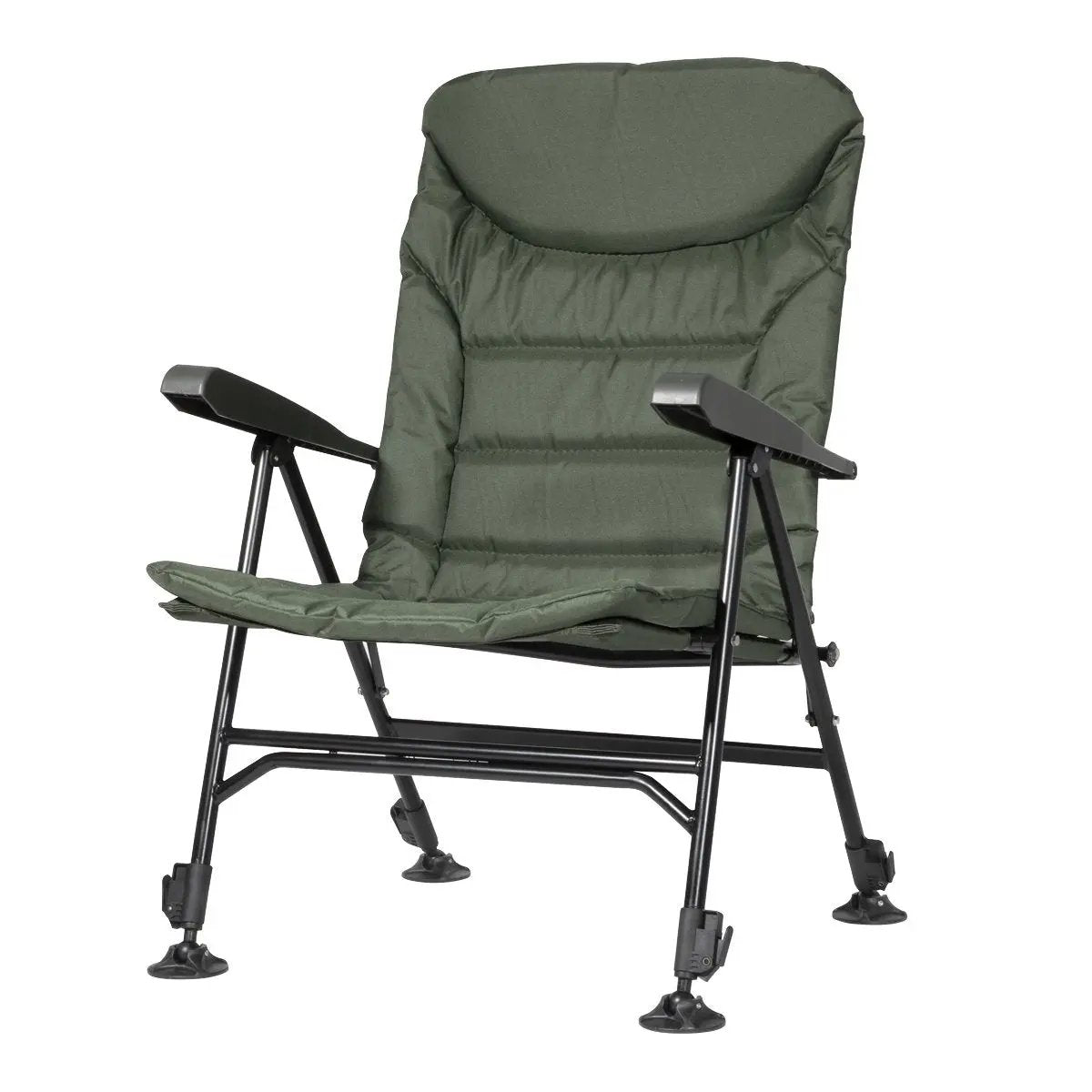 Dellonda DL74 Portable Fishing/Camping Chair Reclining Adjustable Height Water Resistant Rotating Feet for Multiple Terrain Foldable Dellonda