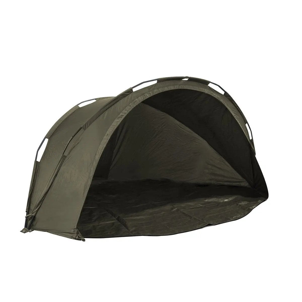 Dellonda DL75 Fishing Bivvy Carp Tent 1 Man Waterproof & UV Protection Quick Assembly Pre Threaded Poles with Ground Sheet & Heavy Duty Ground Pegs Dellonda