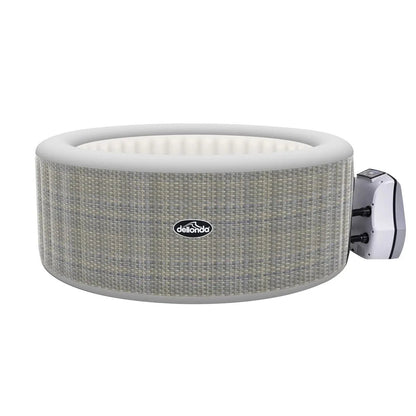 Dellonda DL91 4-6 Person Inflatable Hot Tub Spa with Smart Pump - Rattan Effect Dellonda