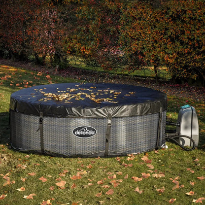 Dellonda DL91 4-6 Person Inflatable Hot Tub Spa with Smart Pump - Rattan Effect Dellonda