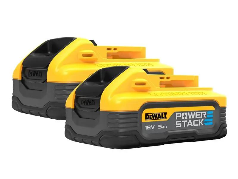 Dewalt DCBP518H2 Powerstack Slide Battery Twin Pack 18V 5.0Ah Li-ion Dewalt