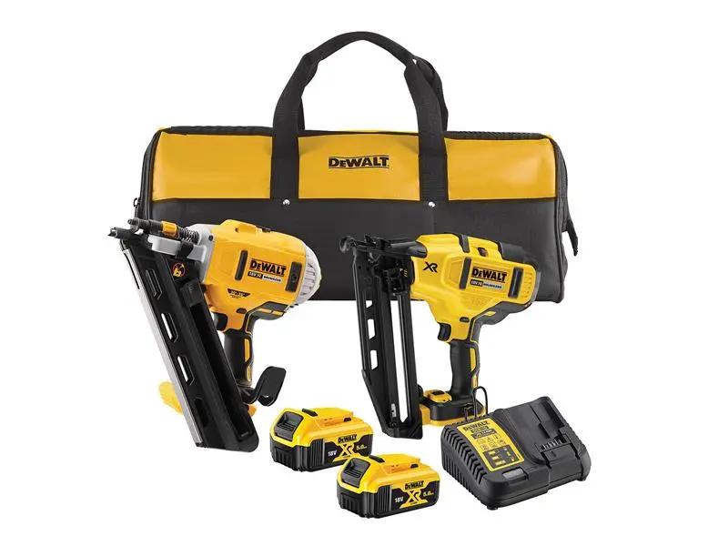 Dewalt DCK2046P2 Twin Nailer Kit 18V 2 x 5.0Ah Li-ion Dewalt