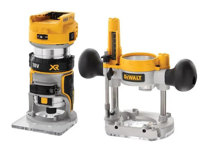 Dewalt DCW604NT XR 1/4in Twin Base Router 18V Bare Unit Dewalt