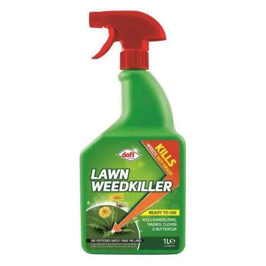 Doff Lawn Weedkiller 1 Litre Trigger Spray Ready To Use Doff