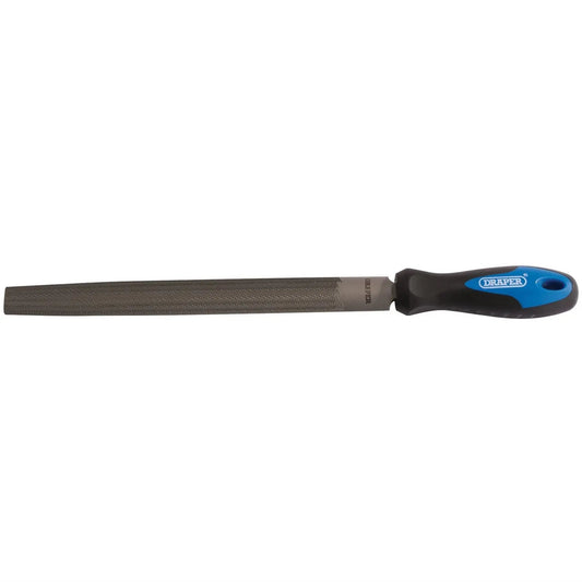 Draper 00010 Soft Grip Engineers Half Round File and Handle 250mm Draper