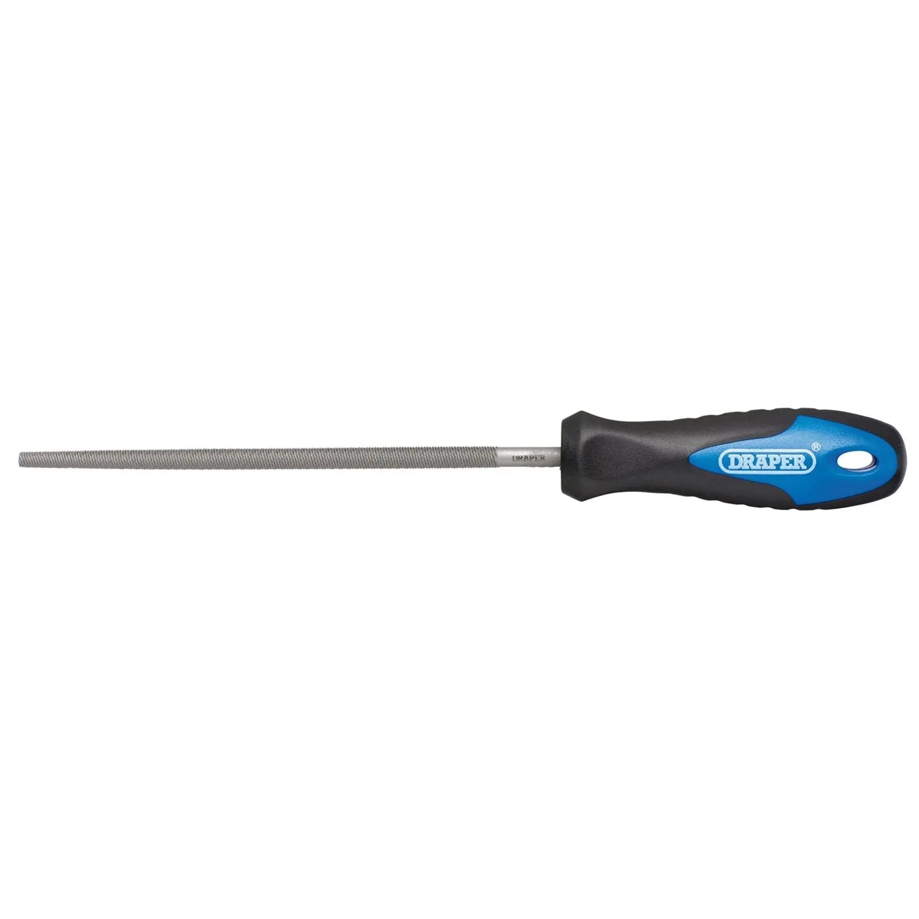 Draper 00012 Soft Grip Engineers Round File and Handle 150mm Draper