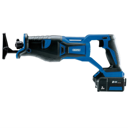 Draper 00593 D20 20V Brushless Reciprocating Saw 1 x 3.0Ah Battery 1 x Fast Charger Draper