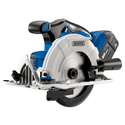 Draper 00594 D20 20V Brushless Circular Saw 1 x 3.0Ah Battery 1 x Fast Charger Draper