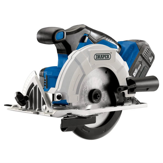 Draper 00594 D20 20V Brushless Circular Saw 1 x 3.0Ah Battery 1 x Fast Charger Draper
