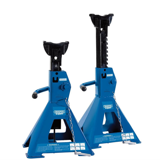 Draper 01813 Expert Pair of Pneumatic Rise Ratcheting Axle Stands 3 Tonne Draper