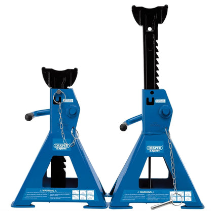 Draper 01813 Expert Pair of Pneumatic Rise Ratcheting Axle Stands 3 Tonne Draper