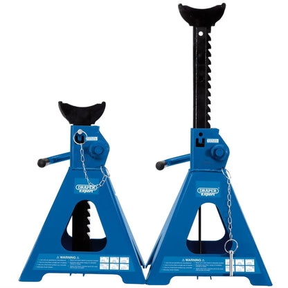 Draper 01814 Pair of Pneumatic Rise Ratcheting Axle Stands 5 Tonne Draper